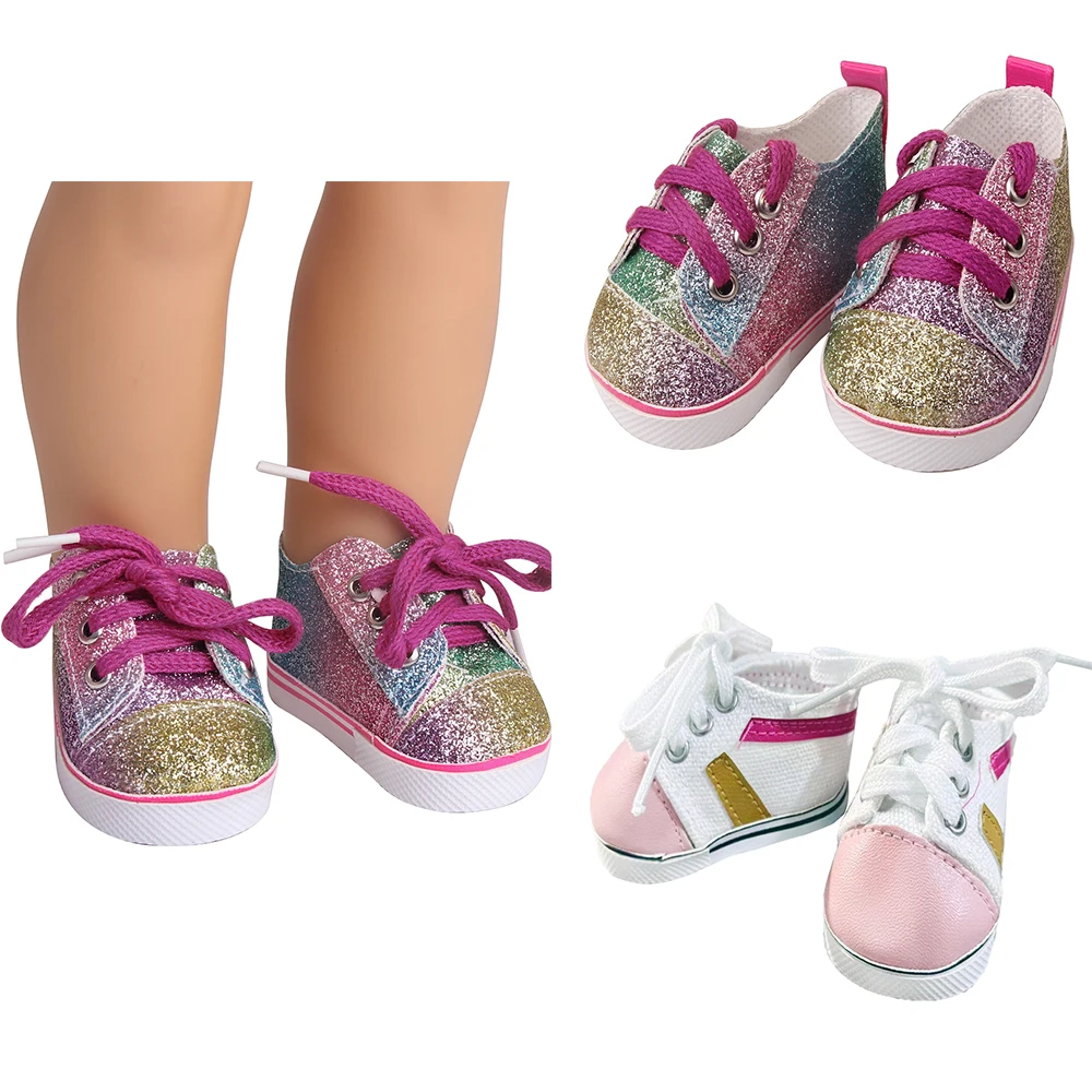 18 Inch Doll Casual Shoes Doll Fashionable Board Shoes Clothing Matching Shoes Fashion Show Wearing Doll Accessories