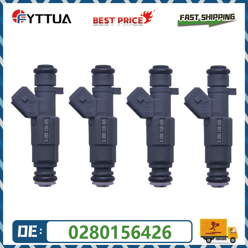 4pcs Fuel injector  0280156426 For Great Wall FLORID 1.3L 1.5L 4G15 4G13 Harvard M2 COOLBEAR Saiying Voleex C30 Haval M4 Car Par