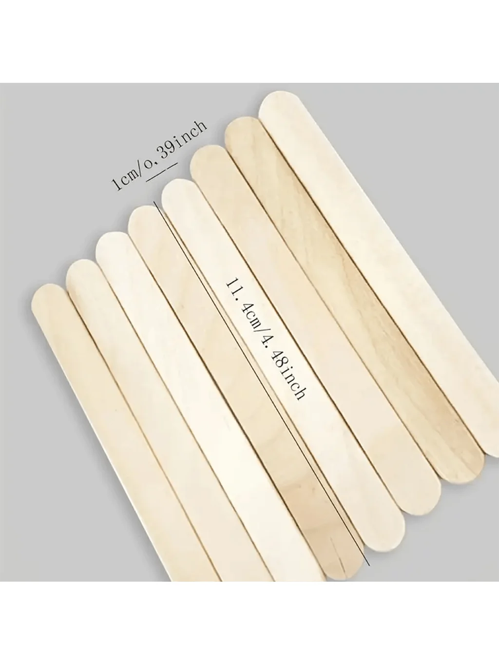 50/100/200 Pieces 11.4cm/4.5 inch Small Wooden Craft Sticks - Multi-purpose Wooden Sticks for DIY Projects and Waxing