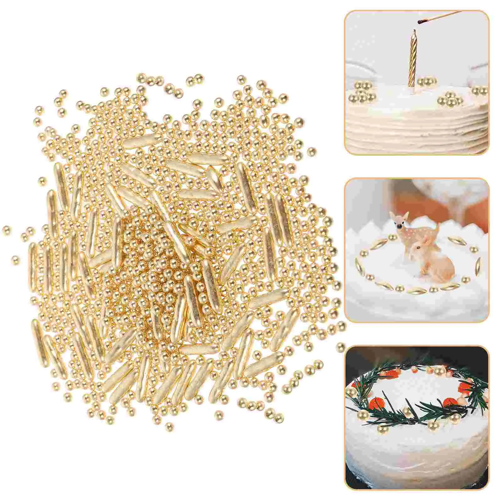 Cake Decoration Sprinkle for Cupcake Shaped Ornament Paper Cups Decorating Supplies Small Golden Delicate DIY