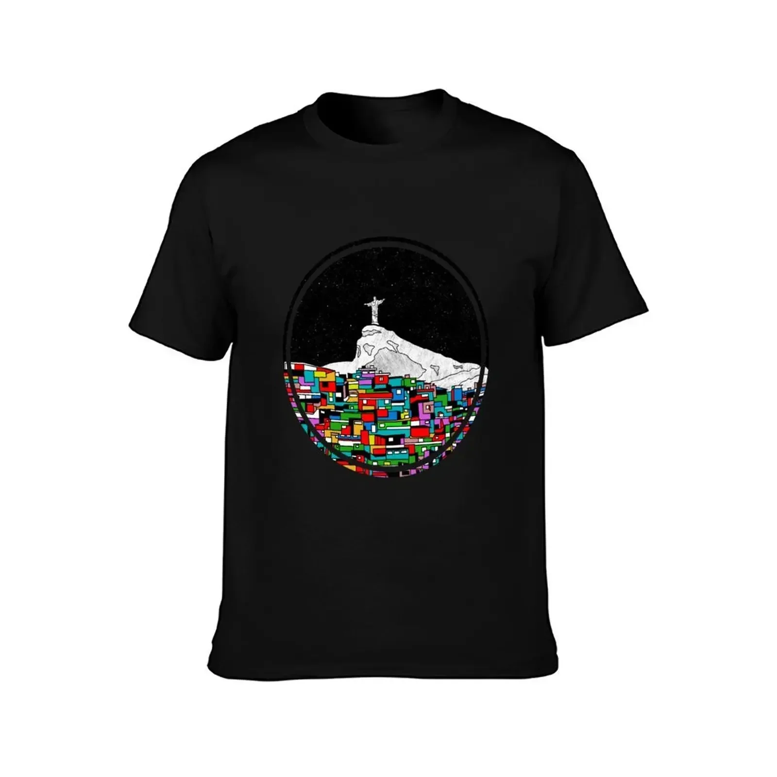 Christ the Redeemer Rio de Janeiro T-Shirt Non-Shrink Basic Cotton T-Shirt