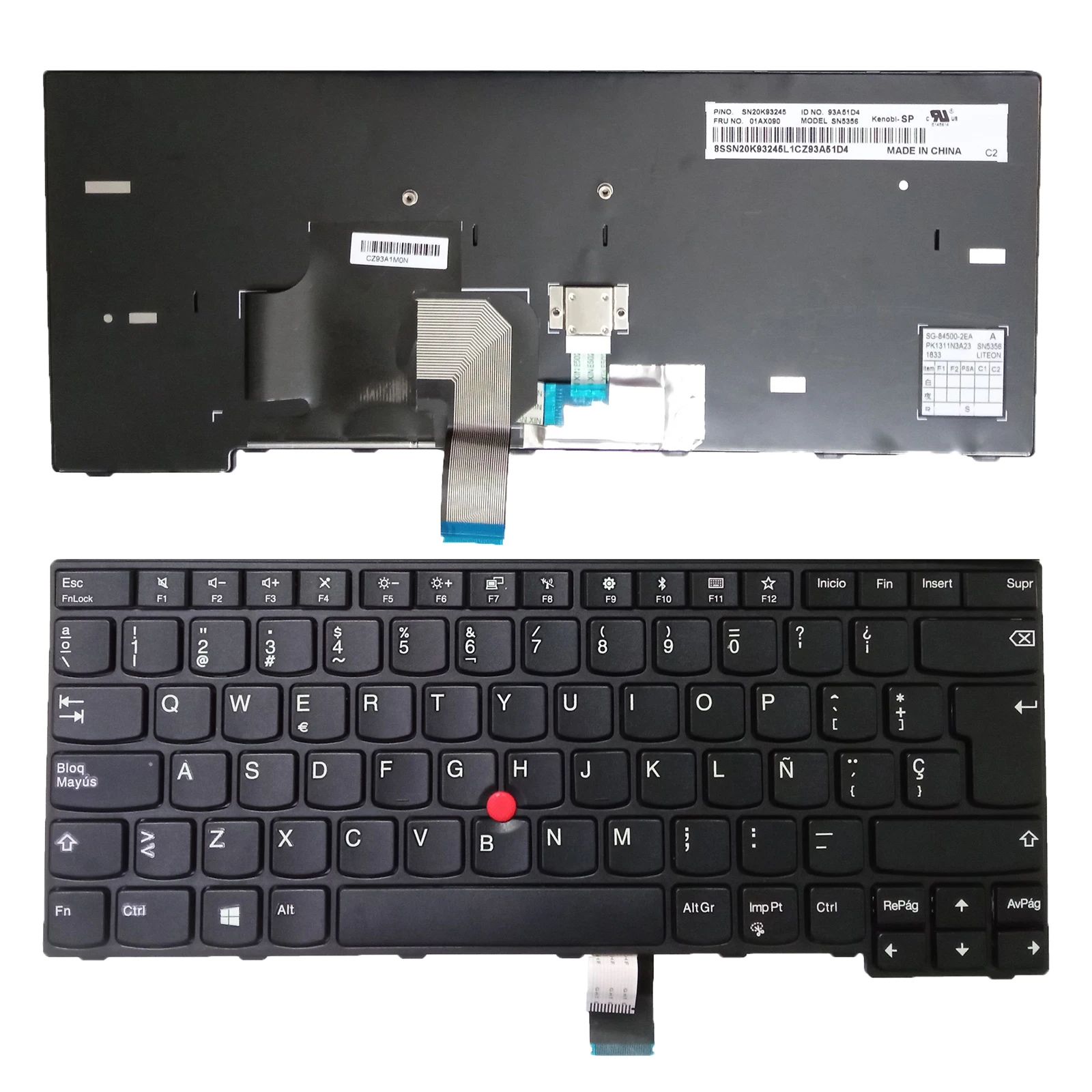 

New Keyboard for ThinkPad Edge E470 E475 BLACK With Point Spanish