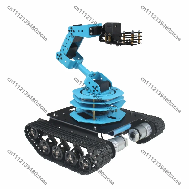 6-DOF Robotic Arm Tracked Robot Bluetooth Wireless Controller Smart Tank Car Remote Control Model Kit