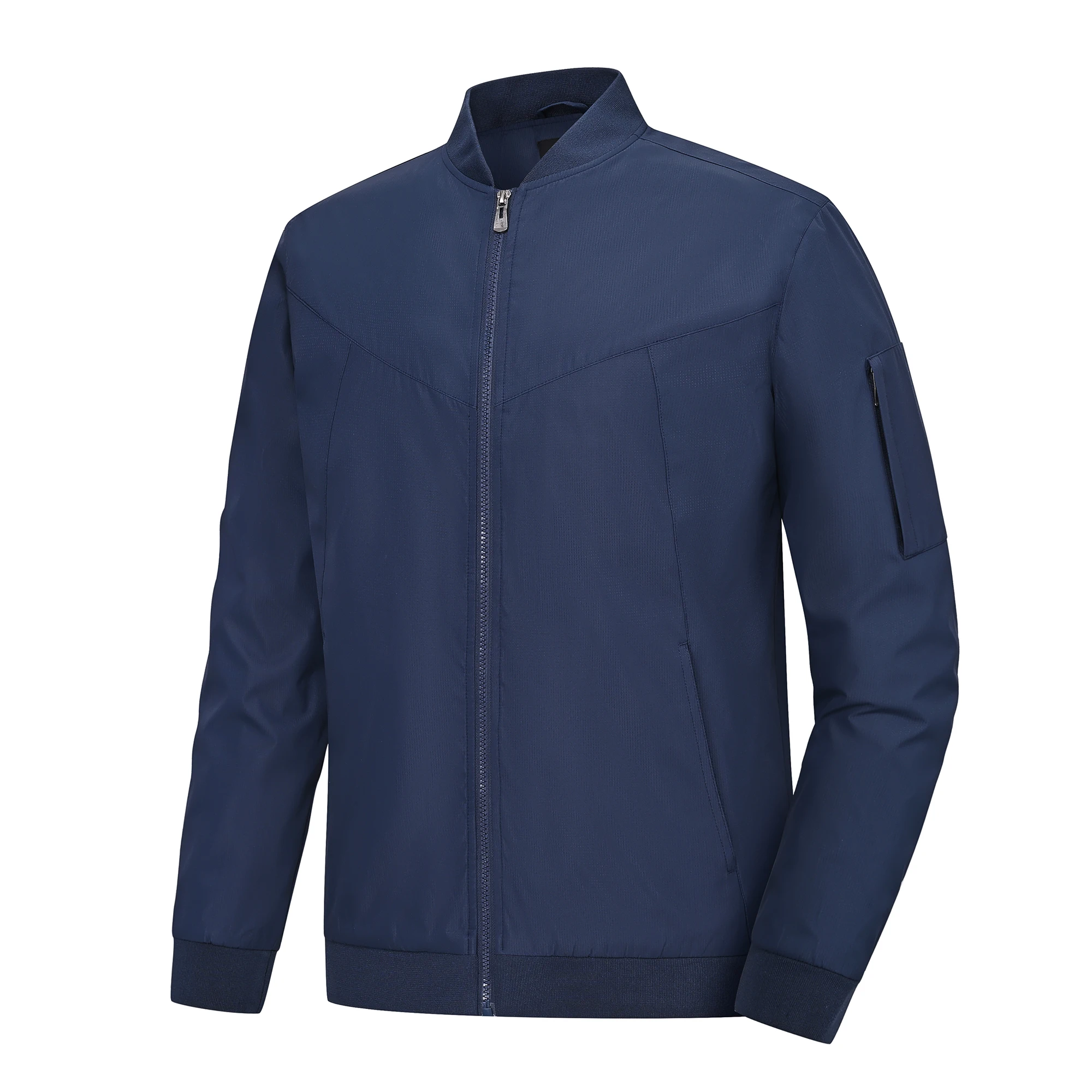Men's Lightweight Windbreaker Jacket Causal Fashion Stylish BaseBall Coat with Side Inner Pocket for Work Golf Fishing 9