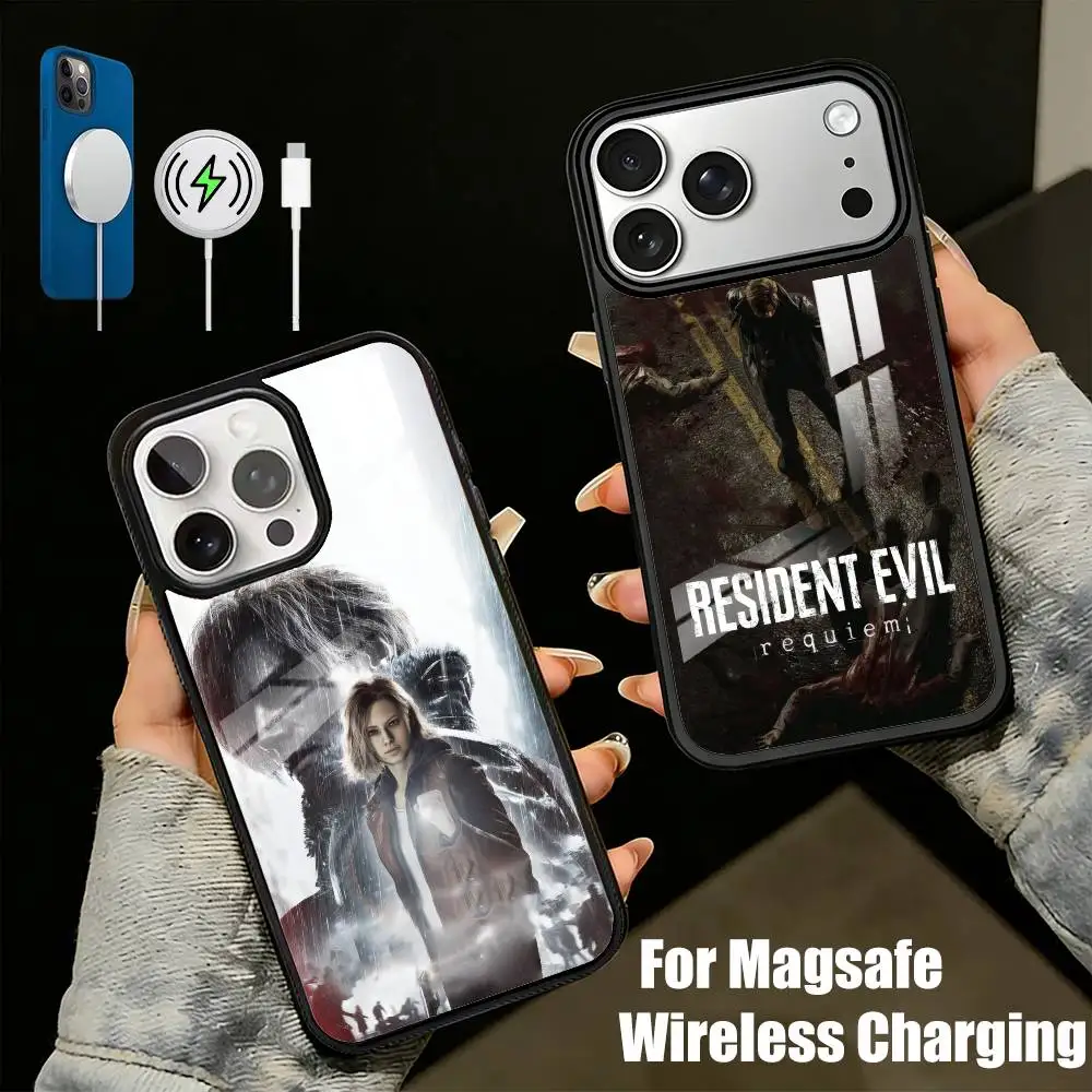 

R-Resident E-Evil-9 R-Requiem Game RER Phone Case For iPhone17,16,15,14,13 Plus,Pro Max Magnetic For Magsafe Wireless Charging