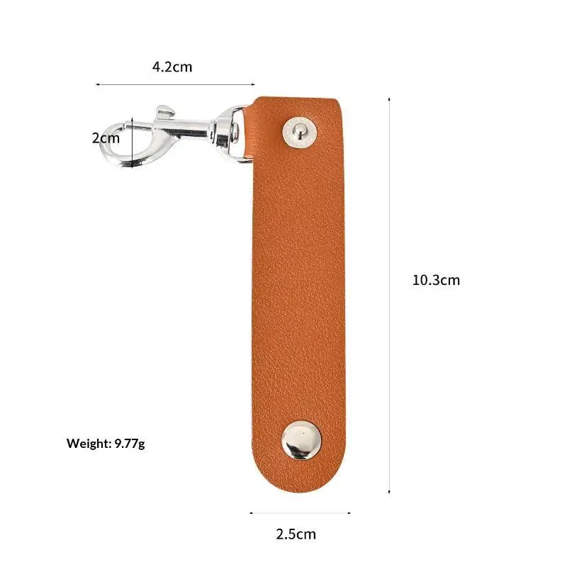 Modischer PU-Leder-Schlüsselanhänger, einfacher Schlüsselanhänger-Anhänger, Anti-Verlust-Schlüsselkette, kreativer Autoschlüsselriemen, modischer Schmuck, Taschendekoration – Detail 5
