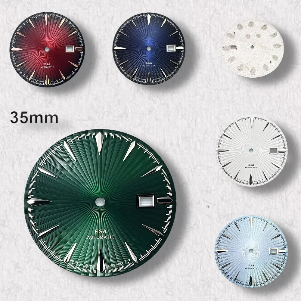 

High quality 35mm S logo cocktail dial suitable for NH35 movement vertical texture dial watch modification accessories
