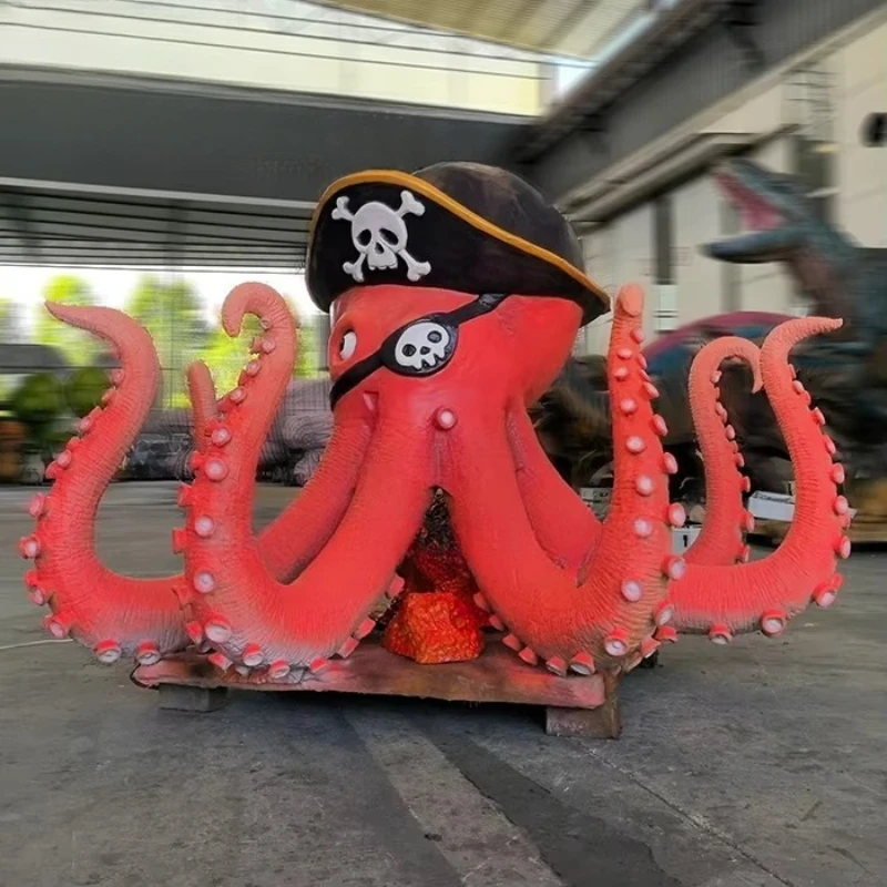 Model postaci z kreskówki na zamówienie, wysoka jakość symulacji, piracka ośmiornica, model ośmiornicy w naturalnej wielkości.