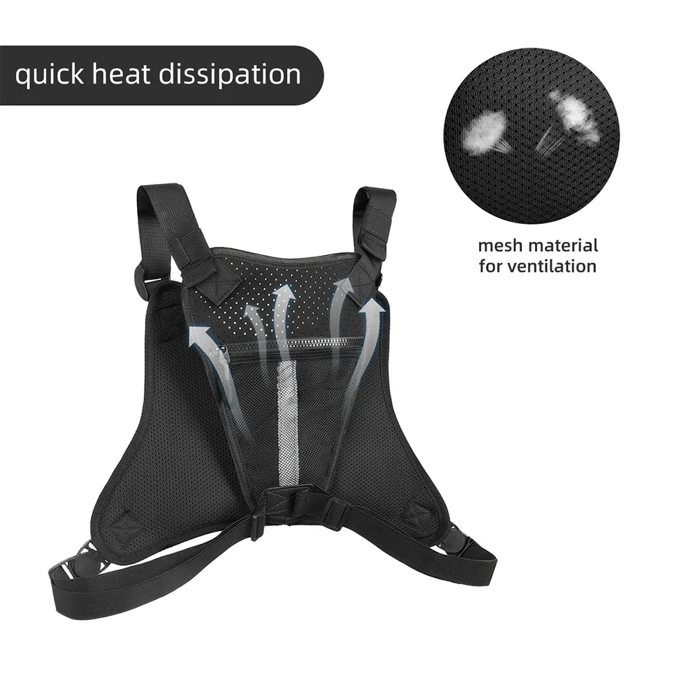 Saco de peito esportivo frente pacote de peito correndo colete saco com bolso anti-roubo saco de peito para homens mulheres hip hop streetwear colete sacos