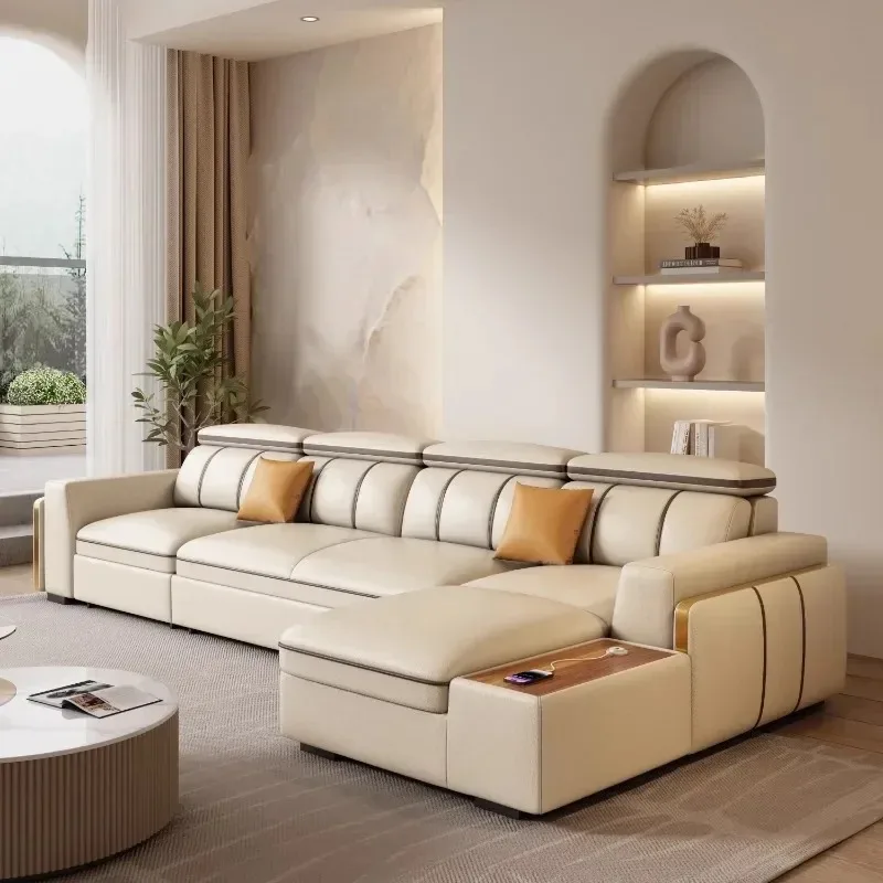 Loveseat Beige Recliner Sofa Strong Armrest Design Relax Oversized Electric Sofa Apartments Luxury Divano Intelligente Furniture