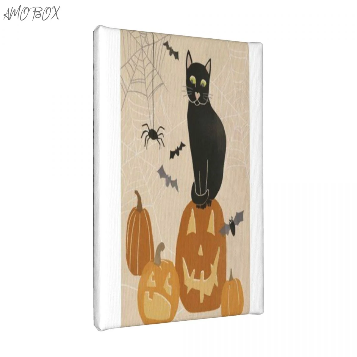 

AMOBOX-Unframed Pumpkin Patch Cats Decorative Paintings, Wall Art, Room Decoration Painting, 8x12in, 625910802