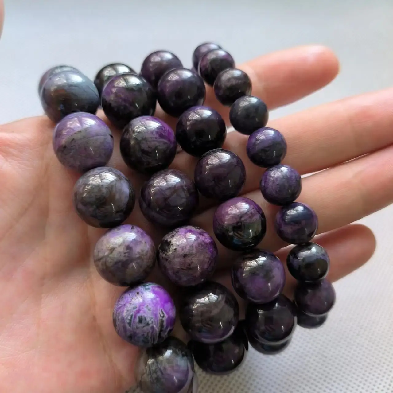 1pcs/lot Natural Suji Stone Purple Bracelet single circle bead crystal Various specifications sweet fashion Ladies Jewelry taki