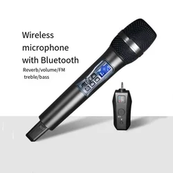 Uhf wireless handheld dynamic karaoke microphone Bluetooth receiver performing professional home reverb high and low bass