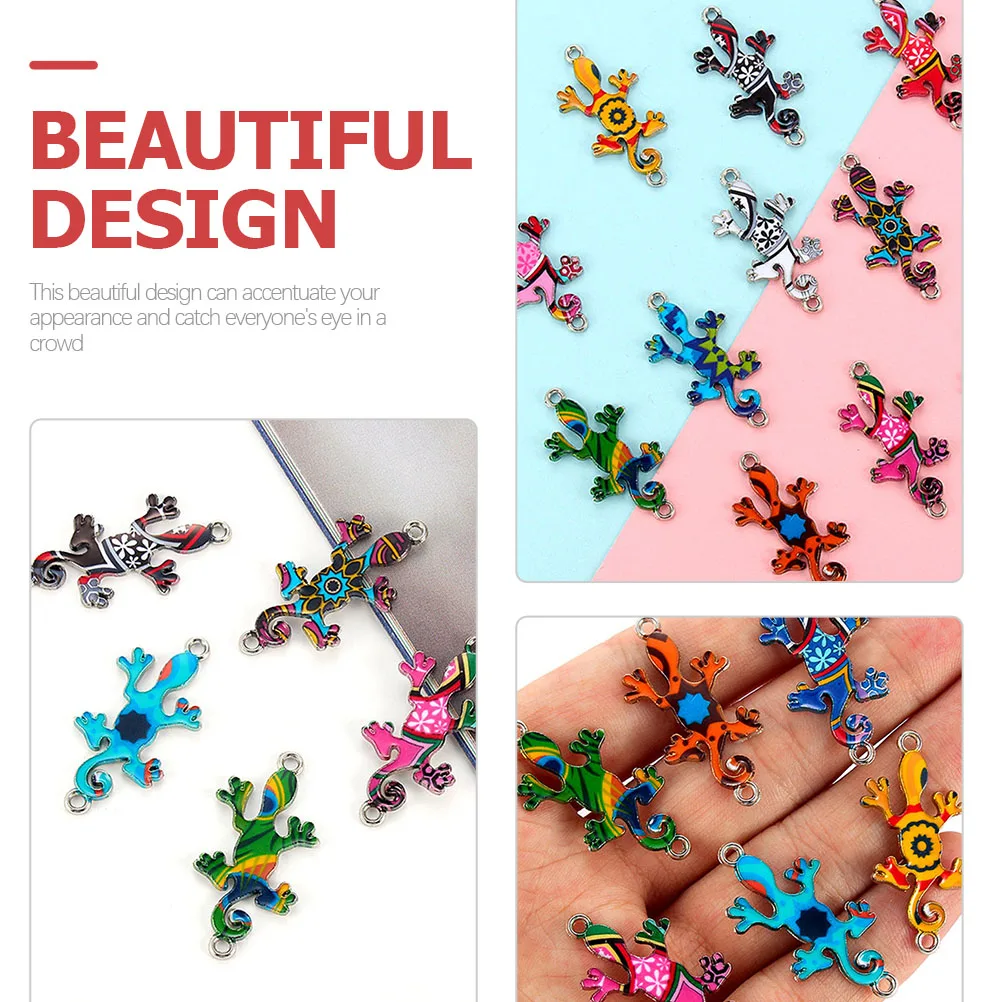 

30pcs Alloy Gecko Jewelry Accessories 3 5x2 2x0 2cm DIY Bracelet Charms Animal Pendant for Necklace Earring Making Materials