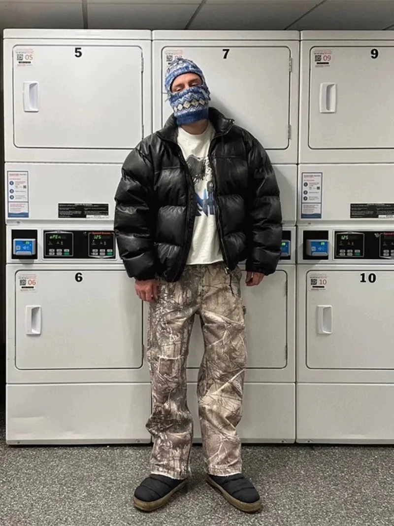 

Брюки ERD Harajuku камуфляжные, свободные, прямые, повседневные, рабочие, молодежные, всесезонные