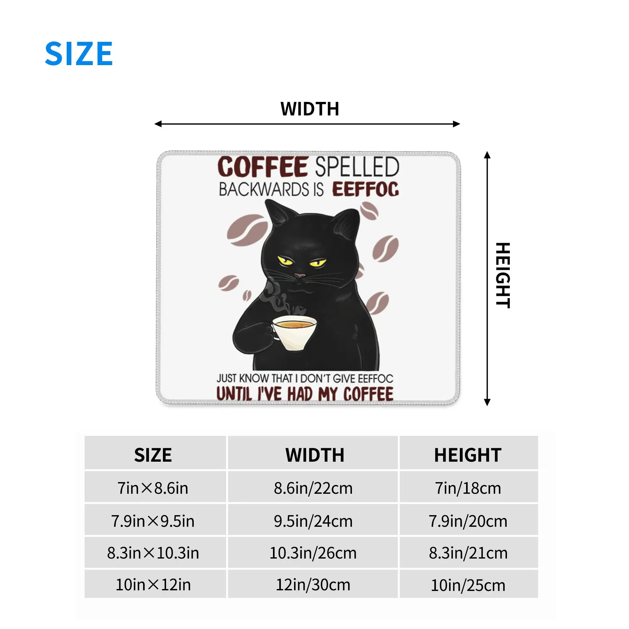 Cat Befor Coffee I Hate Everyone,After Coffee I Feel Good Mouse Pad Computer Keyboard Mouse Mat Gamer Laptop Desk Mat Table Mats