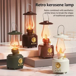 C210 Gift Retro Kerosene Lamp Wireless Bluetooth Speakers Rechargeable Battery Portable Compatible Office Outdoor Camping Lamp