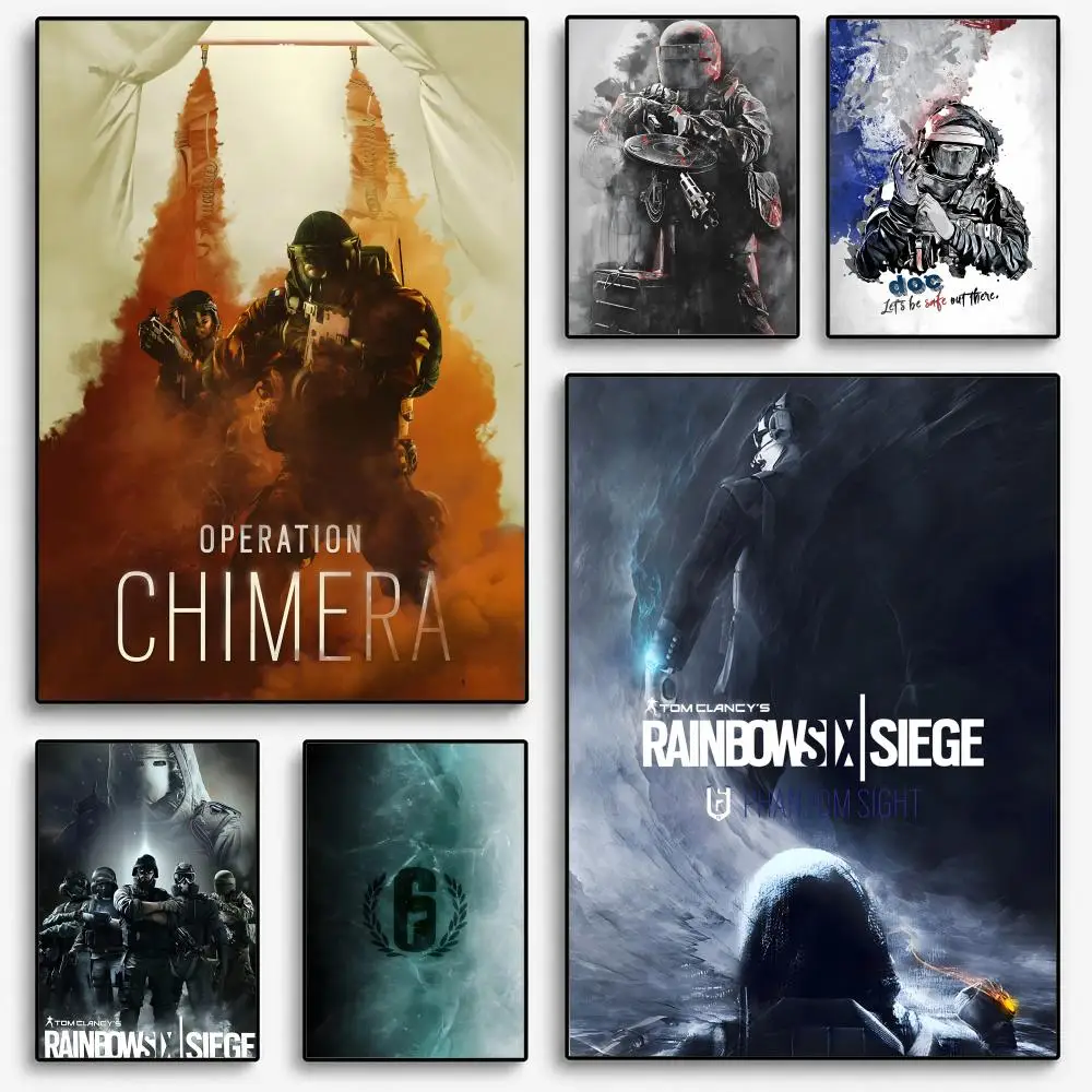 Tom Clancy's Rainbow Six Siege Poster Room Home Decoration Interior Wall Art Printing Garage Posters Gift