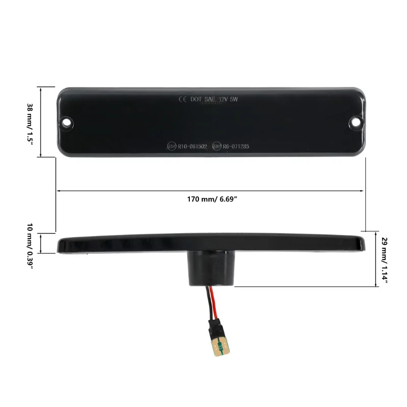 Luci di ingombro laterali a LED ambra luce di ingombro paraurti anteriore a LED fumé per Jeep Wrangler YJ 1987-1995