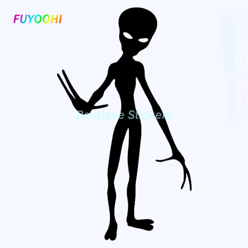 FUYOOHI Play Stickers Die-Cut Vinyl Decal Alien Believe Stickers for Car Waterproof Auto Decors on Car Body Bumper Rear Window