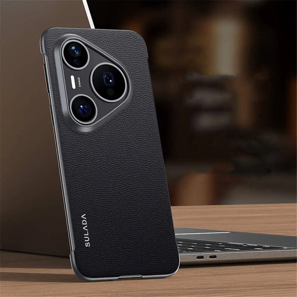 

Чехол из натуральной яловой кожи для Huawei Pura 80 Ultra 70 Pro, матовый безрамный чехол