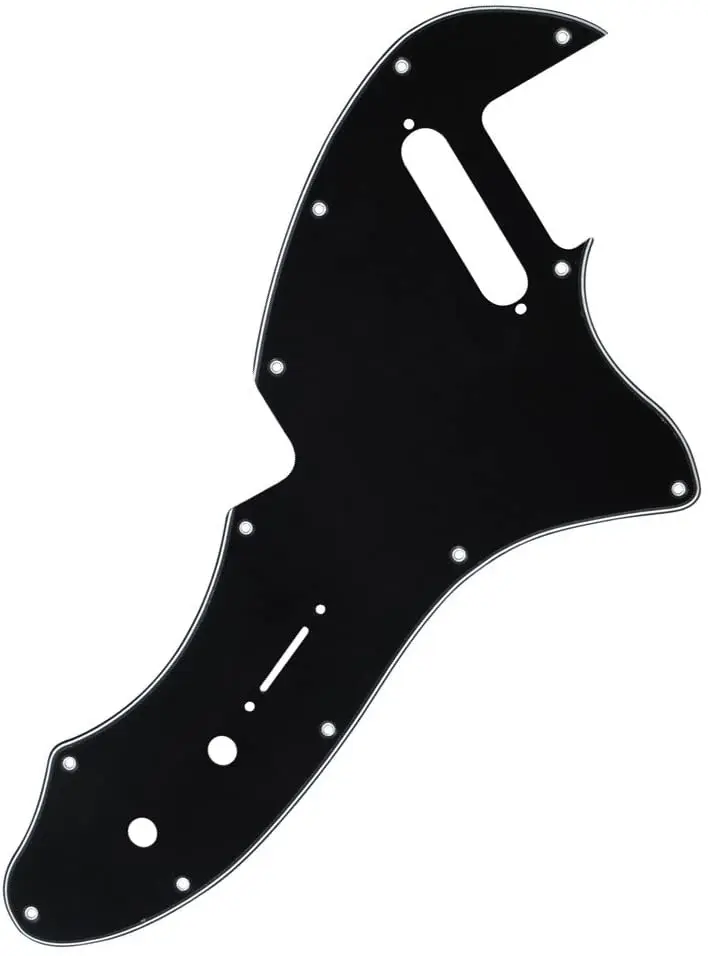 Black 3ply Tele Thinline Pickguard Guitar Pick Guard for FD Plate with Screws Fit 69 Telecaster Thinline Re-issue Guitar Part