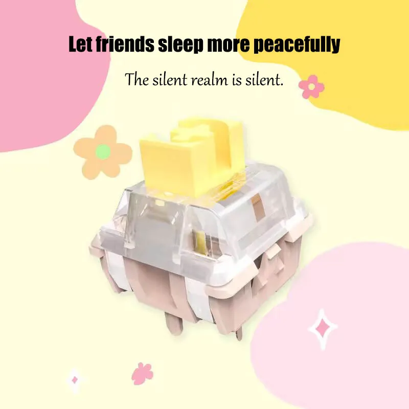 

JERRZI Keluli Silent Linear Switch 5Pin 37g/45g Hot Swap Gaming Mechanical Keyboard Switches Dust Proof Lubricated AJAZZ AK820