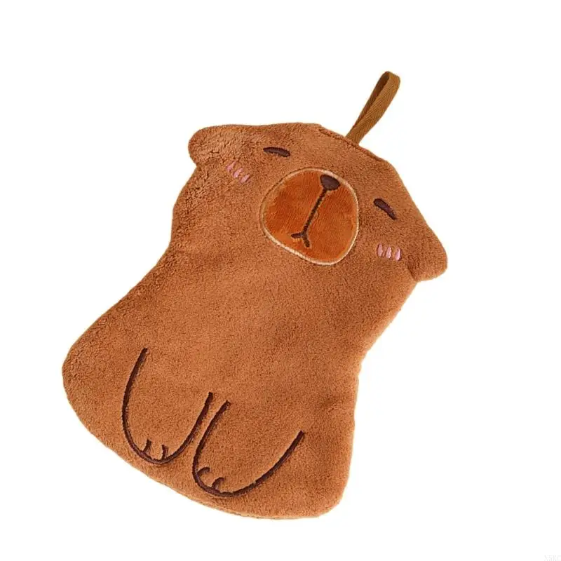 N5KC Decorative and Functional Capybara Shaped Hand Towel for Soft Absorbent Towel