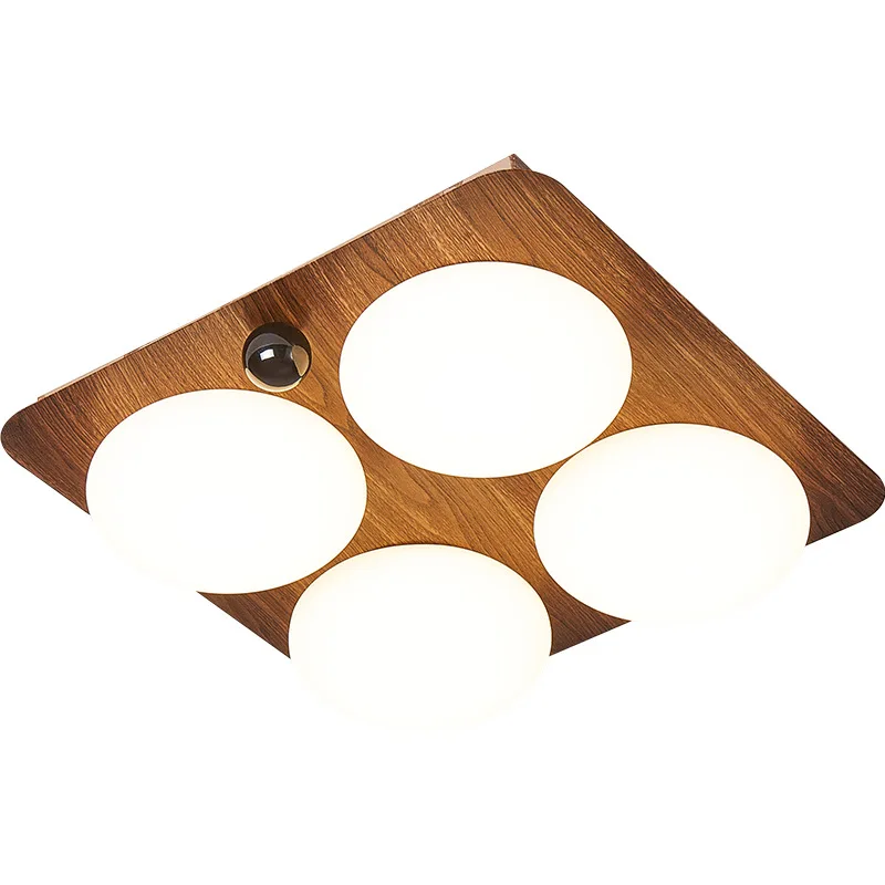 

Bedroom ceiling lamp French cream style modern minimalist atmosphere Nordic walnut medieval wabi-sandy wind eye protection