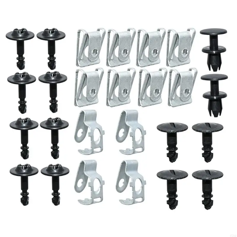 M76E Einpress-Clips für die Unterbodenverkleidung, 26-teiliges Set aus gemischtem Metall und ABS zum Ersetzen eines veralteten – Detail 3