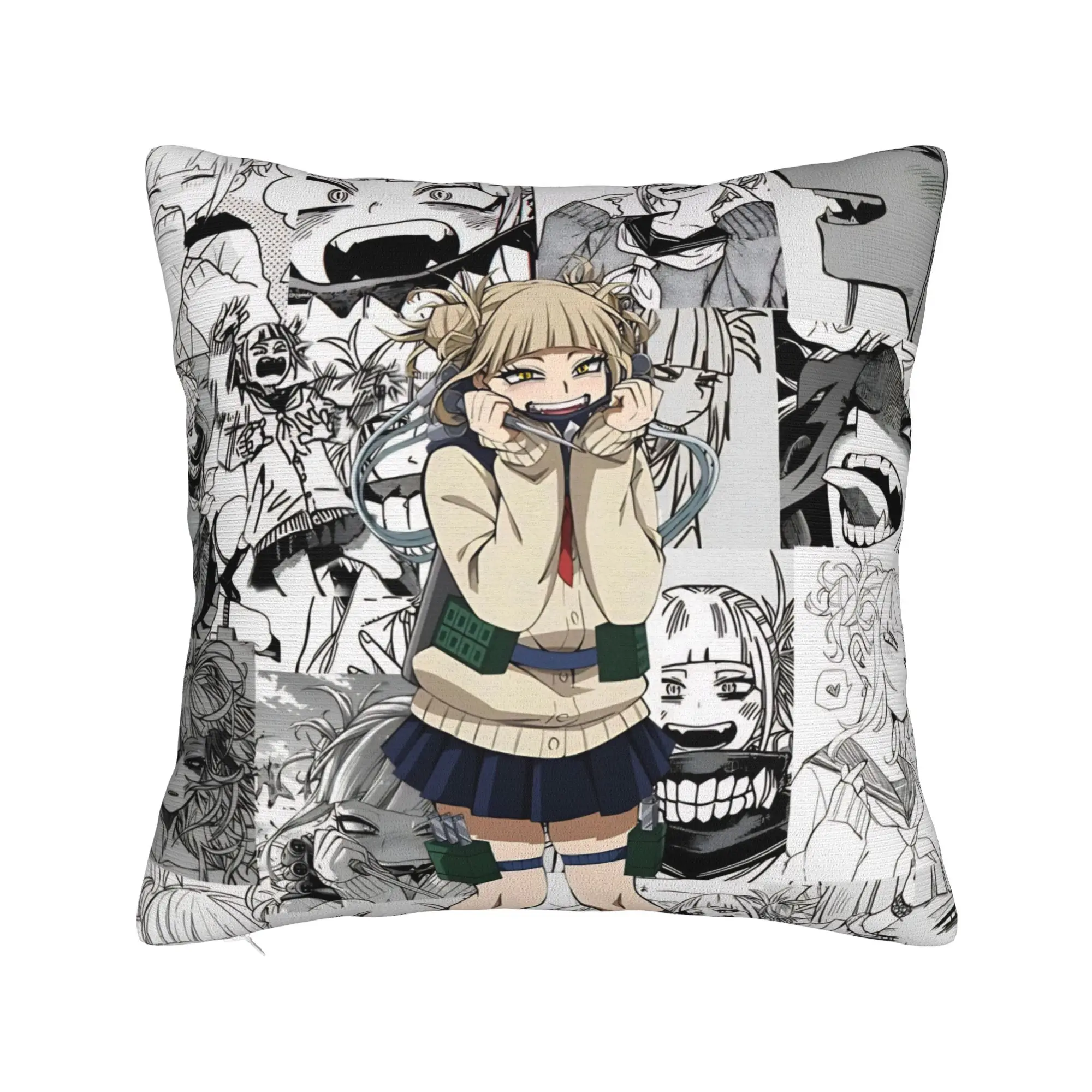 My H-Hero A-Academia Himiko Toga Pillowcase Soft Polyester Cushion Cover Decoration  Pillow Case Cover Chair Square 45X45cm