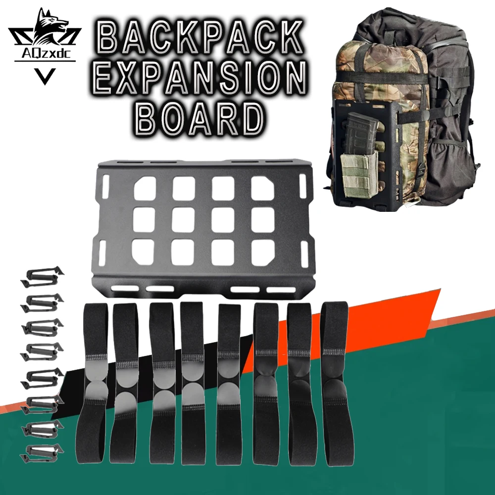 

Tactical Backpack Expansion Board Airsoft Molle Backpack DIY Hard Mount Expansion Board Tool for Hunting Camping Mountaineering