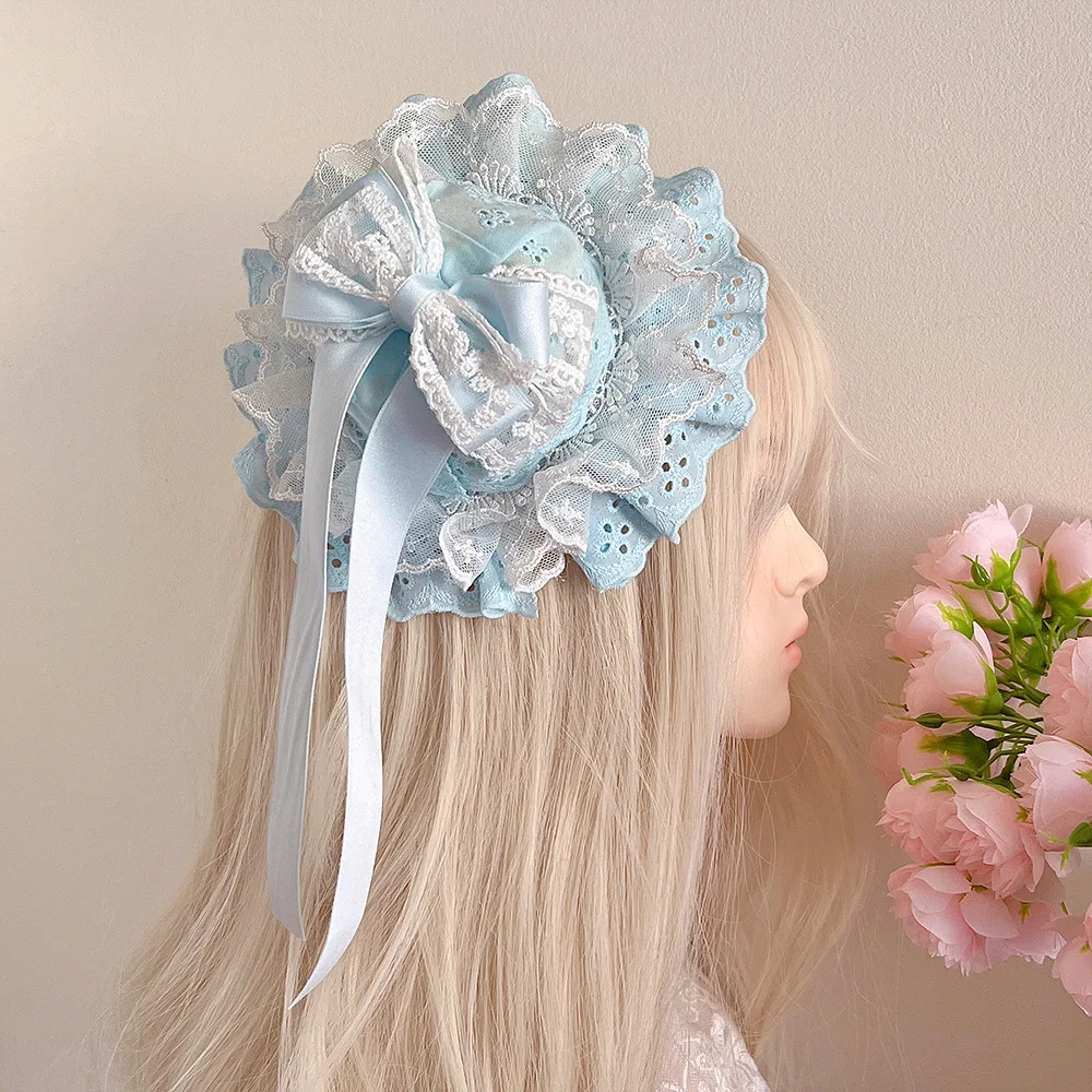 2026 Elegant Lolita Fashion Top Hat Hair Clip for Girls Fixed Clothing Accessory Exquisite Headwear Stylish Hair Clip