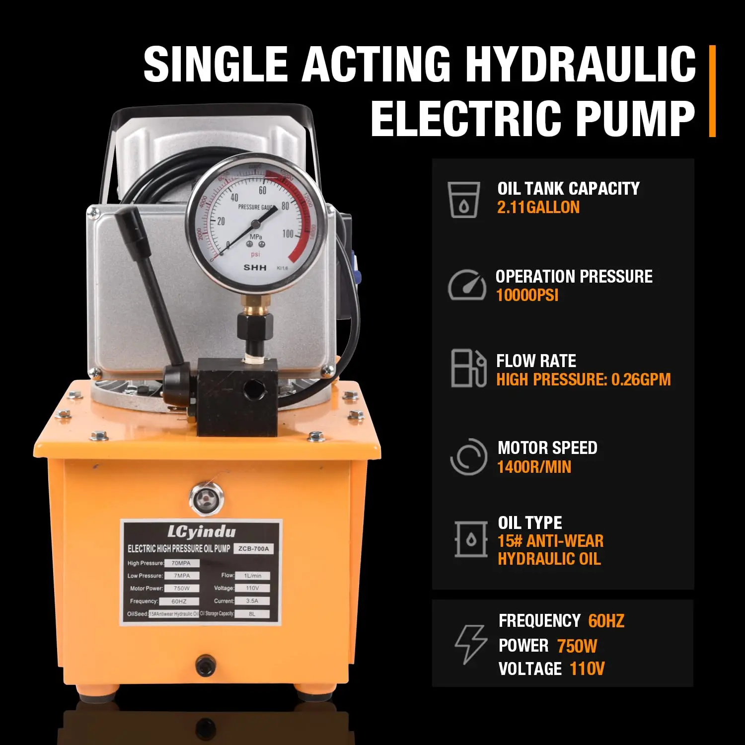 750W Dubbele Circuit Elektrische Pomp Elektrisch Aangedreven Pomp Hydraulische Pomp 380V 220V Power Hydraulische Gereedschappen
