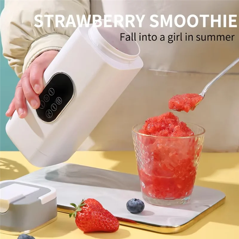 ABKR-Portable Electric Juicer Smoothies Mixer Multifunctional Juice Maker Machine White