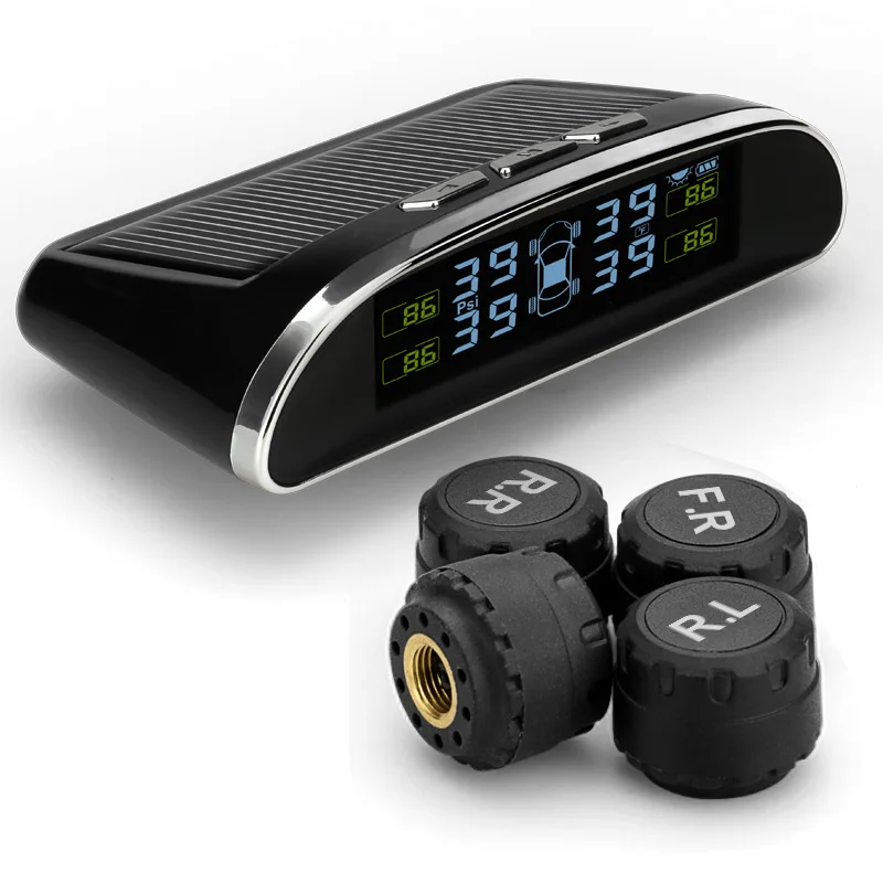 Hot Selling Solar Power Car Tpms , Wireless Tire Pressure Monitoring System with External Sensors