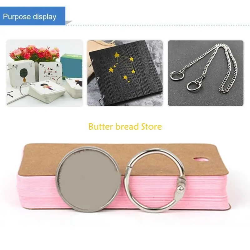 W89C 20 Pcs Book Rings Binder Rings Metal Loose Leaf Connectors Rings for Paper