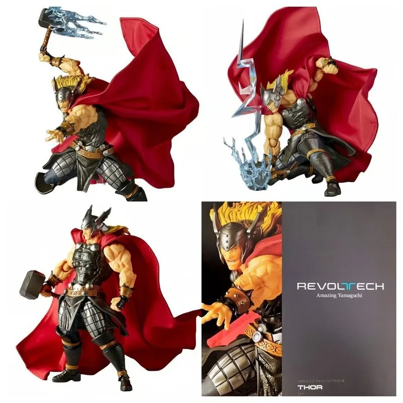 

In Stock Avengers Yamaguchi Style Thor Amazing Revoltech Articulated Action Figure Boxed Collectible Model Desktop Ornament Gift