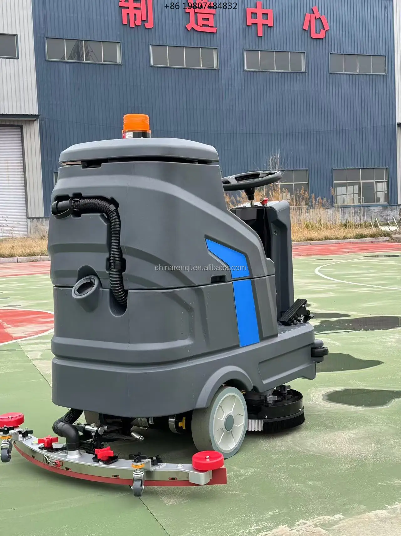 New Promotional Large Electric Self-Propelled Ride-On Sweeper, 24V 500W 4700/h, Shopping Mall Tile Cleaning, Aliexpress Popular