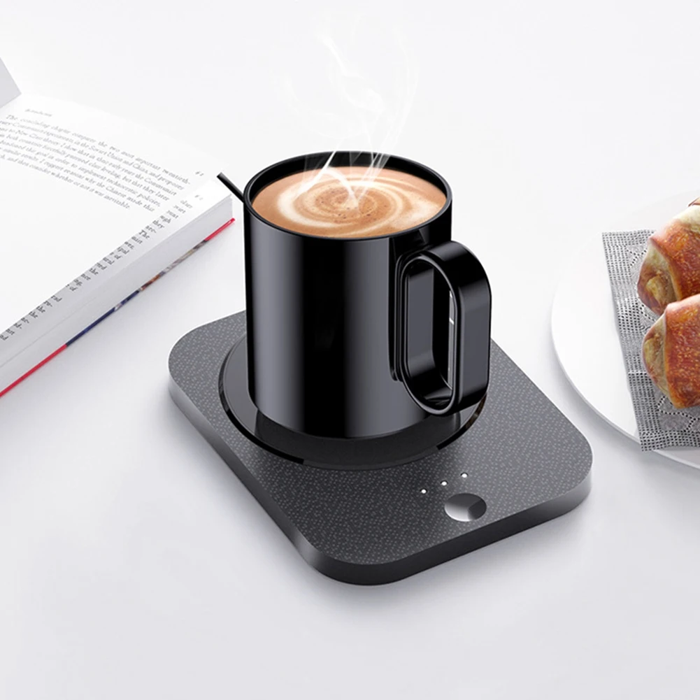 A21Q -1Set Coffee Mug Cup Warmer Milk Tea Water Heating Pad Cup Heater Constant Temperature Coaster Warm Mat