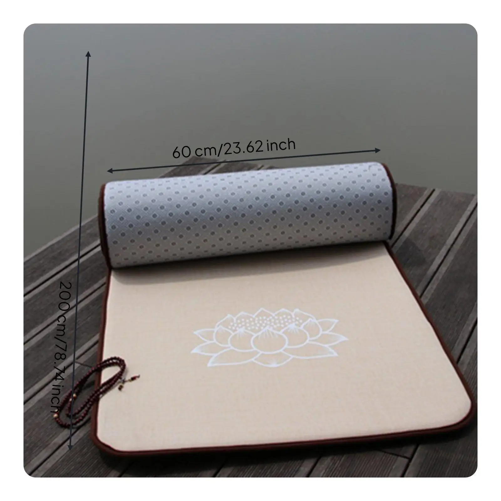 Buddhist prostration mat with a smooth surface for Buddhists and meditators