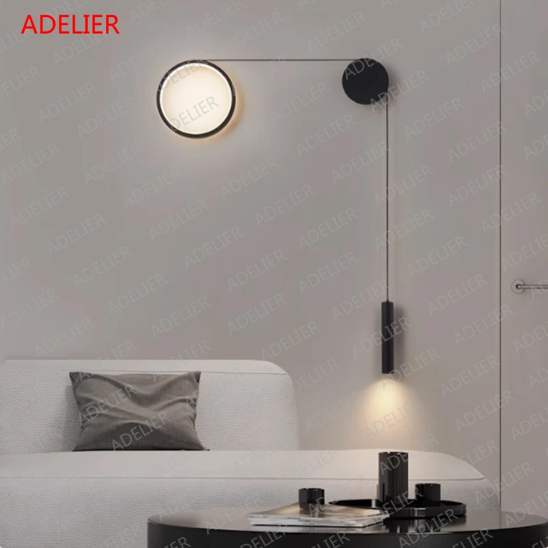 

LED Wall Light Stair Aisle Creative Circle Wall Sconce lamp Modern Home Room Decor Lighting bedside Wall lamps