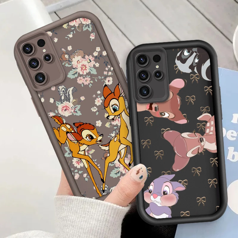 

Disney Deer Bambi Cartoon For Samsung Note 20 S24 S23 S22 S21 S20 Ultra Plus FE A25 A23 A22 A15 A31 5G Eye Ladder TPU