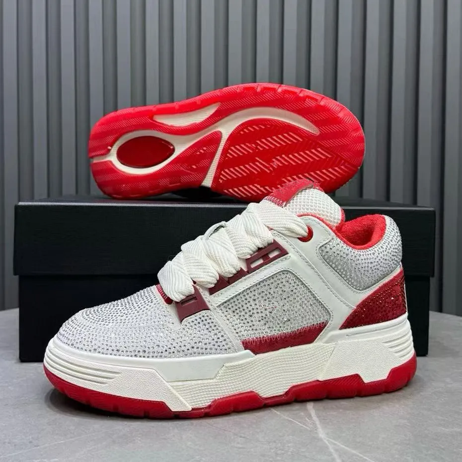 Men's shoes Korean version personalized rhinestone thick sole height increasing board shoes casual couple sports bread shoes wom