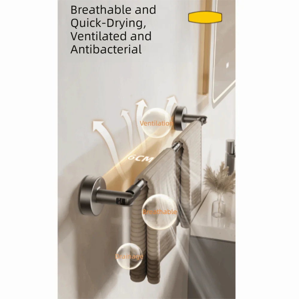 

Выдвижная присоска для полотенец, настенная полка для хранения обуви с одним стержнем, установка без гвоздей, вешалка для полотенец