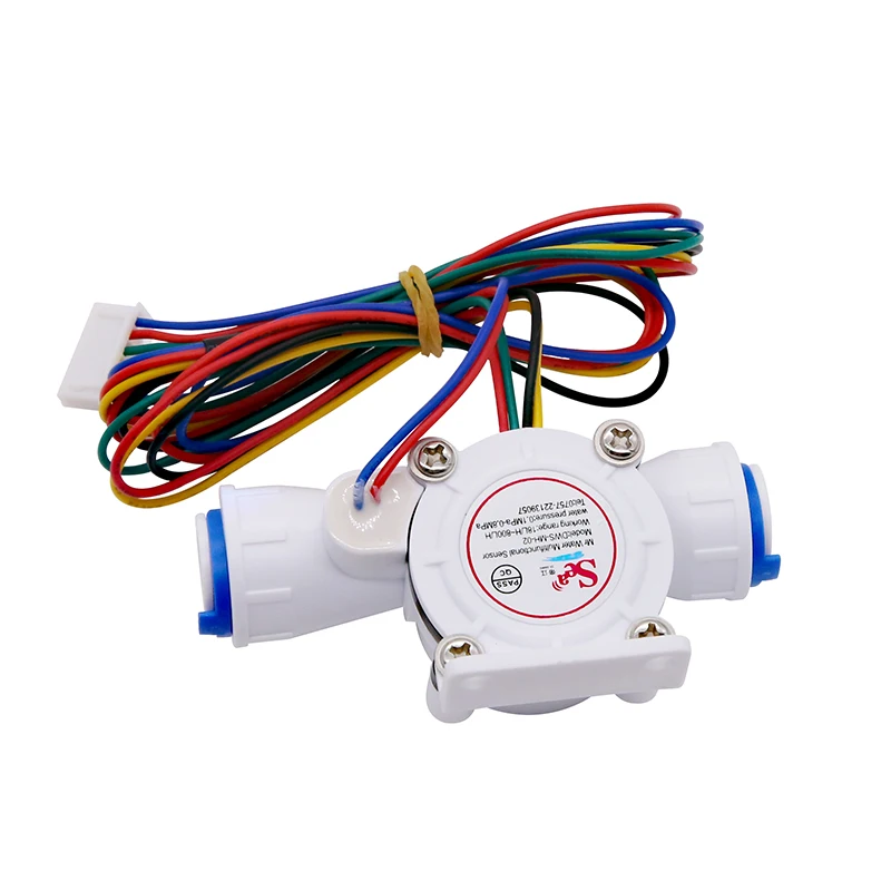 TDS Integrated Water Temperature and Flow, Quick Connect Sensor Hall Flowmeter MH-02