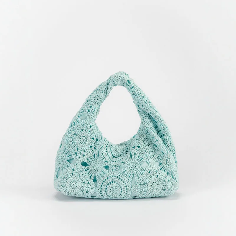 

Hollow-Out Women Underarm Tote Bag Fashion Knit Shoulder Bag Crochet Handbag Bolsa Feminina Shopping Bag