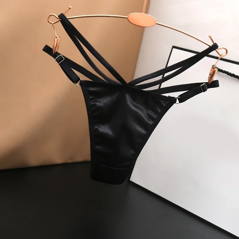 

Женские трусики, сексуальные двойные, тонкие, с низкой талией, женские стринги, блестящие стринги, дышащие, удобные, с Т-образной спинкой, женское интимное белье
