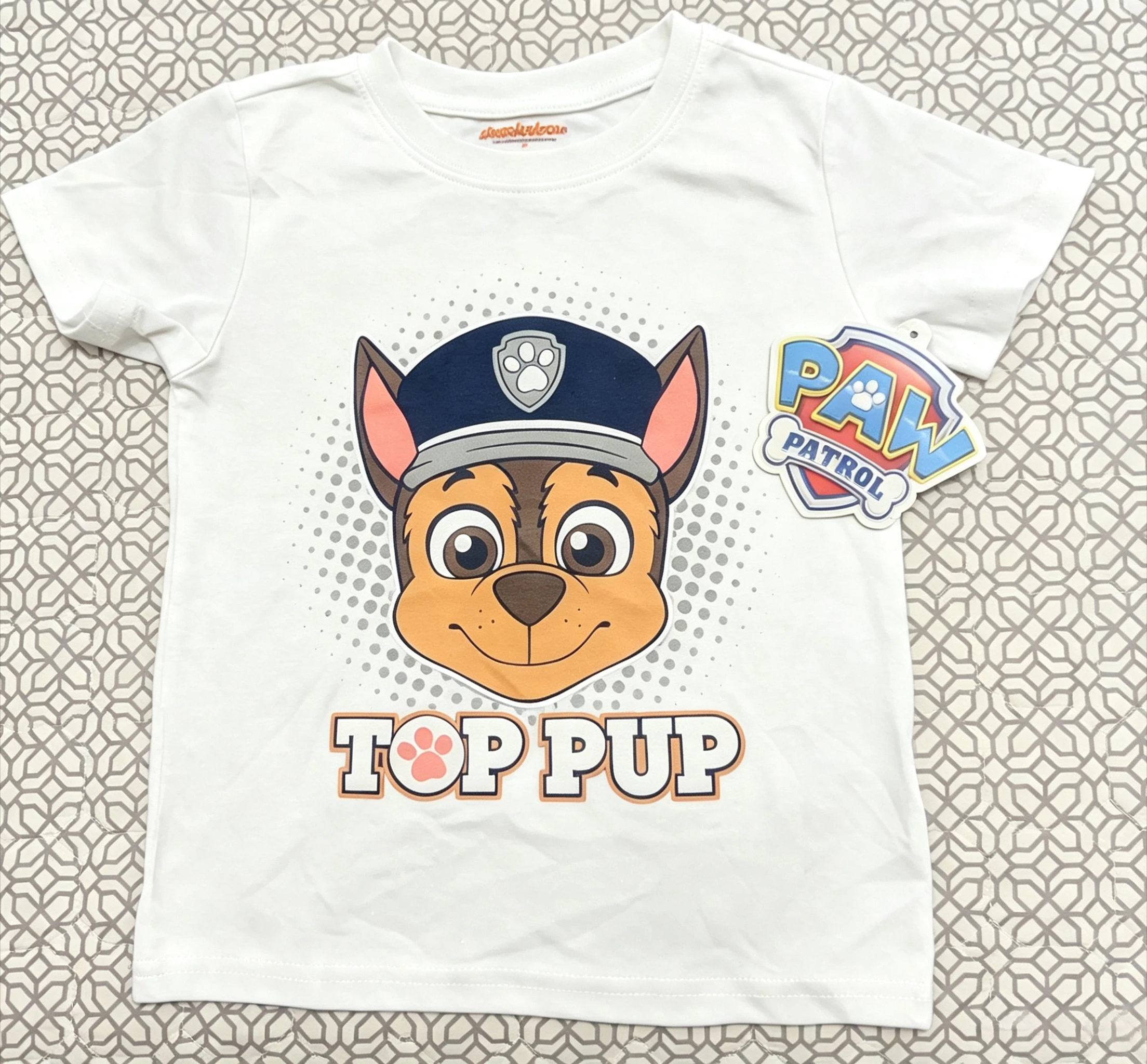 PAW Patrol Chase Kids T‑Shirt Top Pup Cartoon Dog Print Short Sleeve O‑Ne‑ck Boys Summer Casual Children Tops