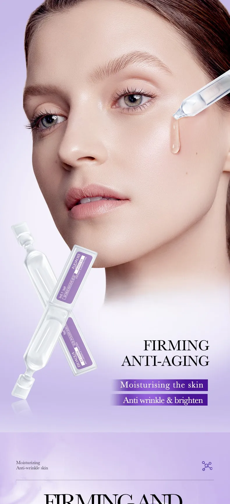 Vitamin C Retinol Essenz Flüssigkeit Hyaluronsäure Sub-Polish Essenz Feuchtigkeitsspendend Anti-Falten Straffend Feine Linien Verblassen Hautpflege – Detail 11